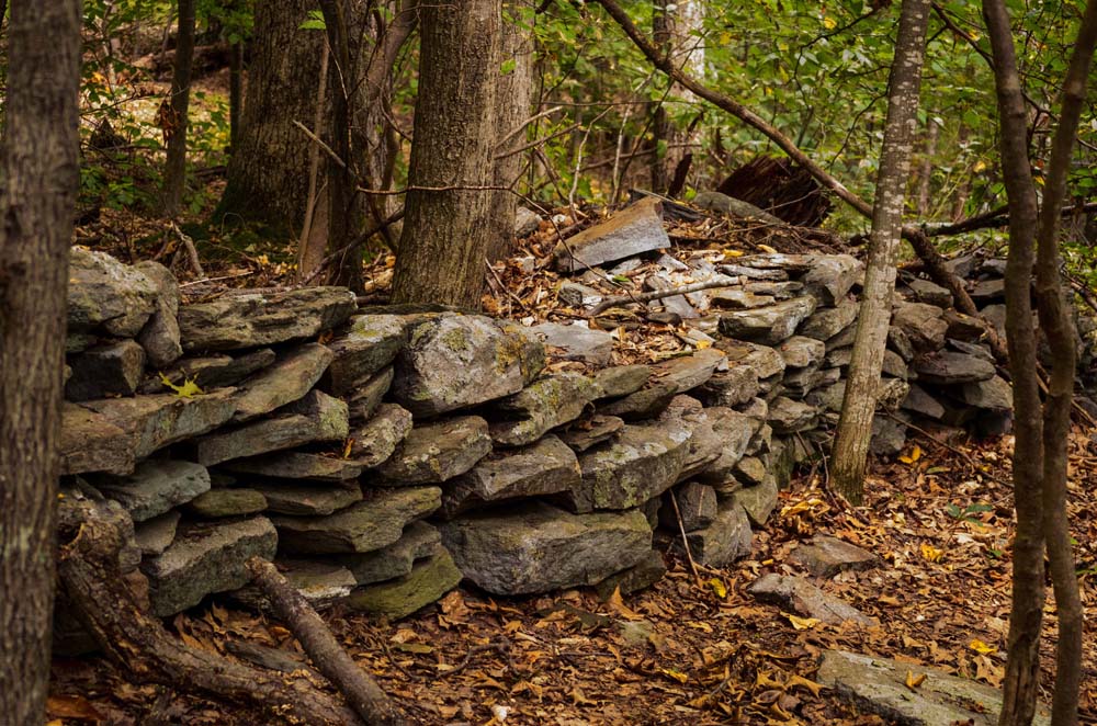 Farm Stone Wall next to Appalachian Trail