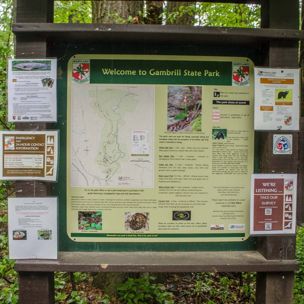 Trailhead of the Red Maple and Black Locust Trail