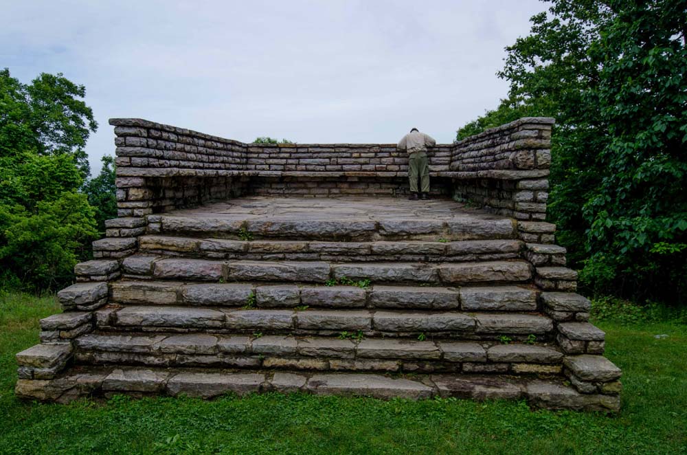 Stone platform for overlook of North Frederick