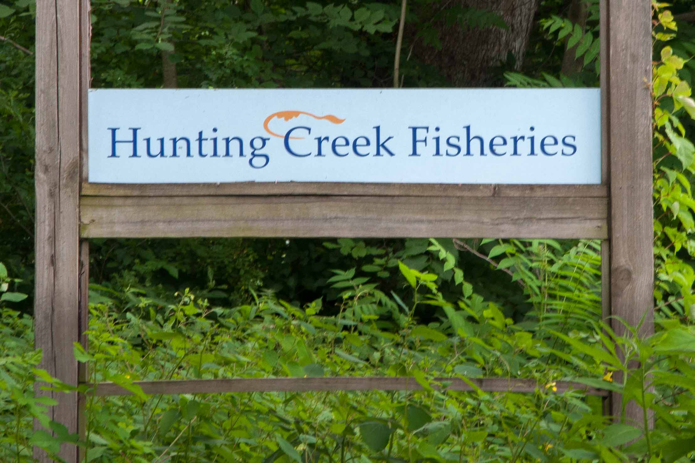 Hunting Creek Fisheries Sign