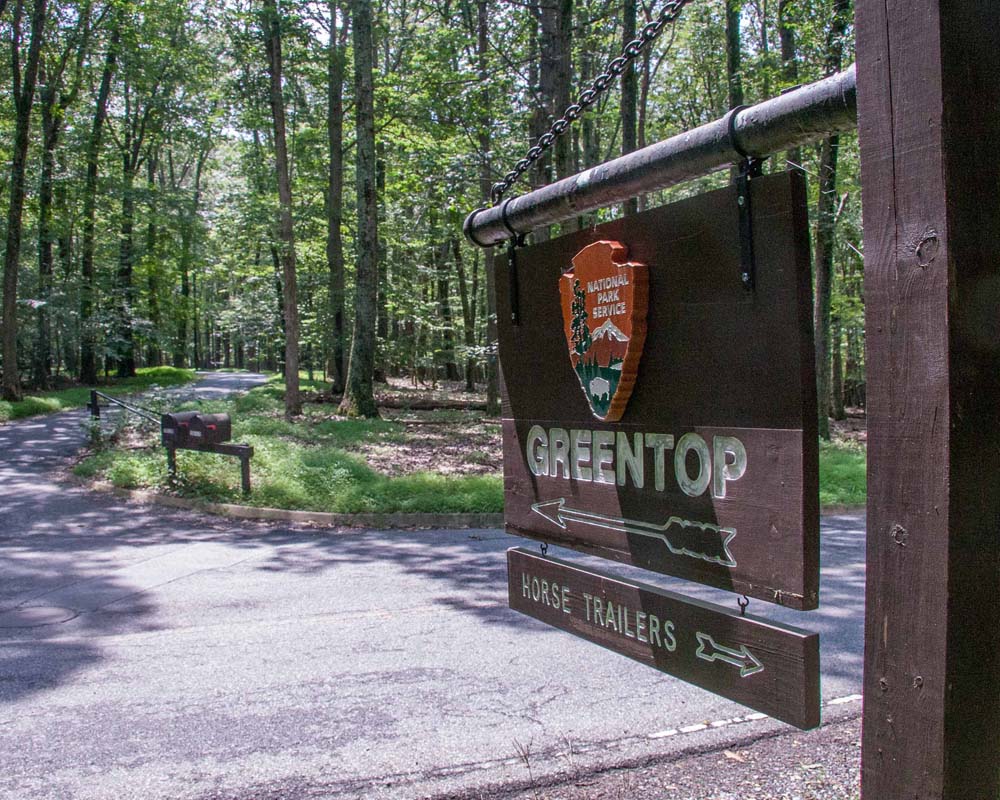 Sign and Entrance to Camp Greentop