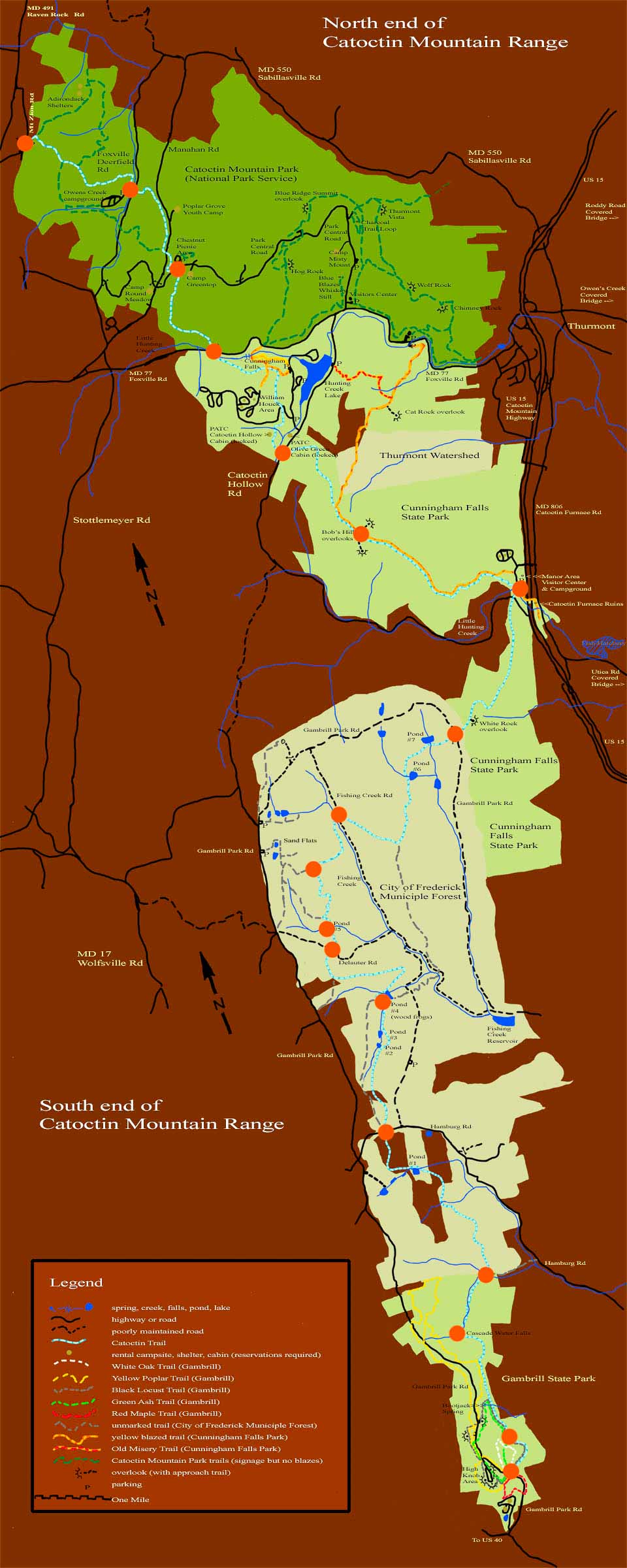Map of Catoctin Trail